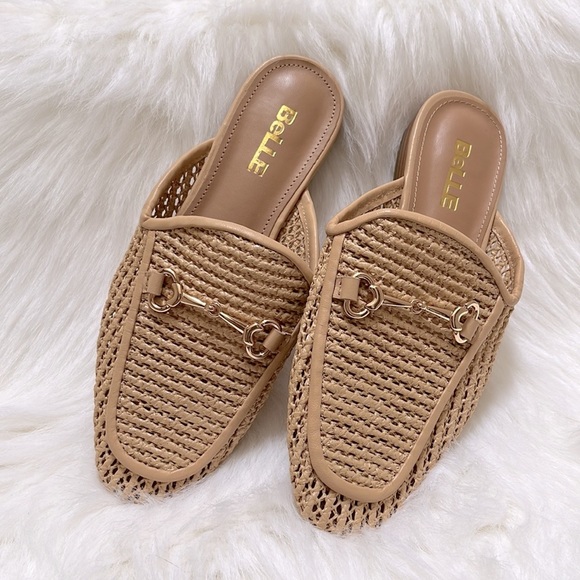 SOLD ⭐️NWOT⭐️ Genuine Woven Leather Mule Slipper - Picture 2 of 7